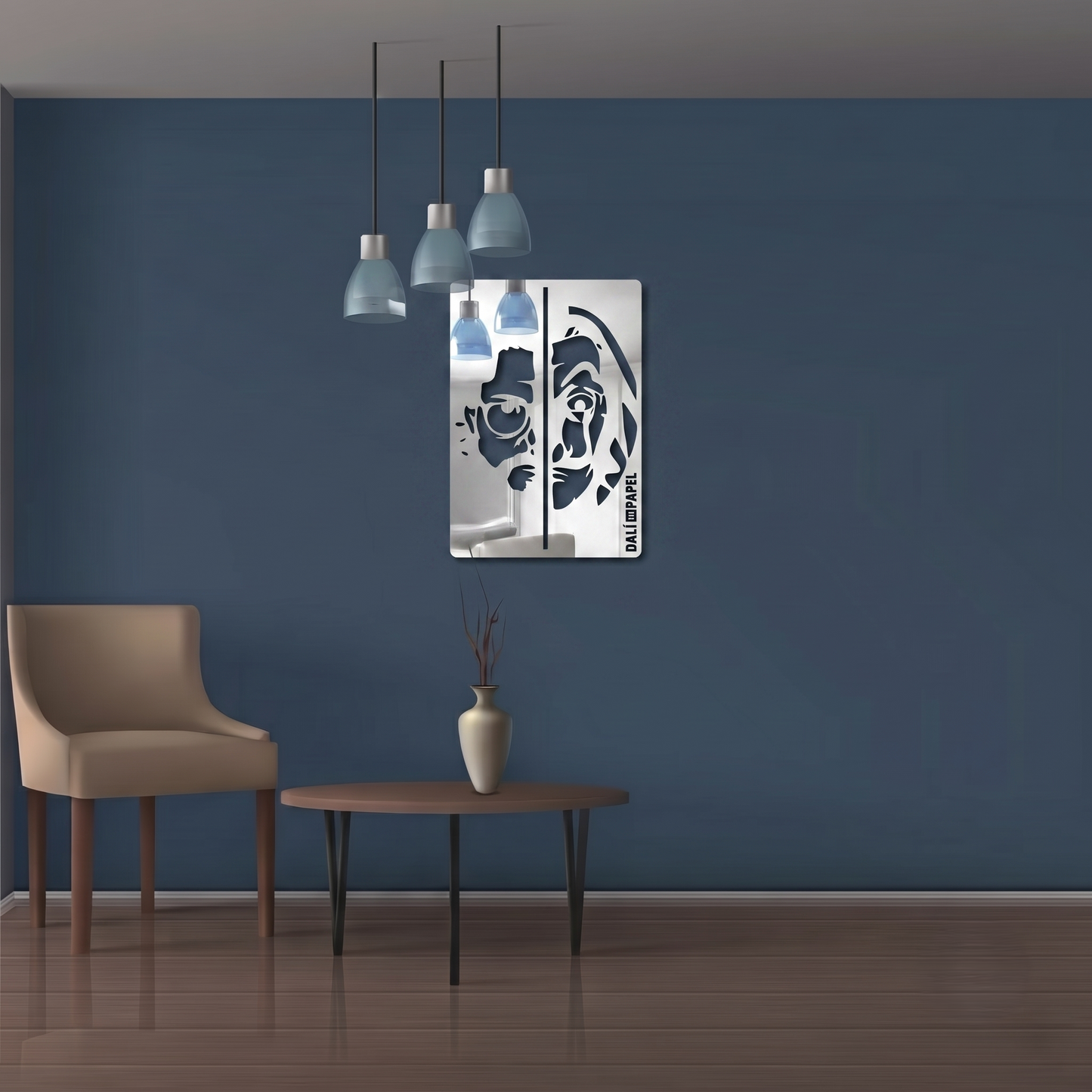 La Casa De Papel "Money Heist" Metal Wall Art - Professor & Dali Mask Silhouette Decor