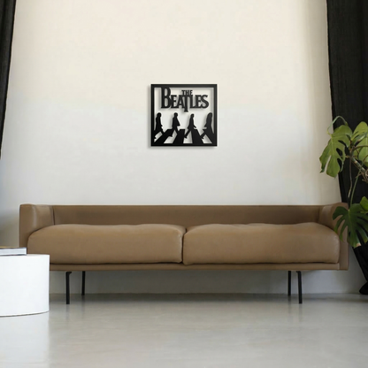 The Beatles Abbey Road Metal Wall Art - Iconic Classic Rock Silhouette Decor