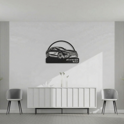 Mercedes-Benz AMG GTs Metal Wall Art - Modern Sports Car Silhouette Decor