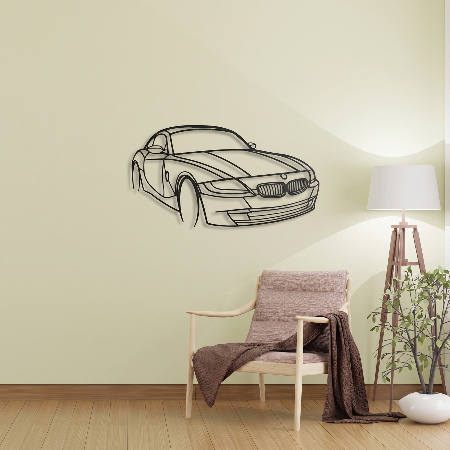 Sleek BMW Z4 Metal Wall Art