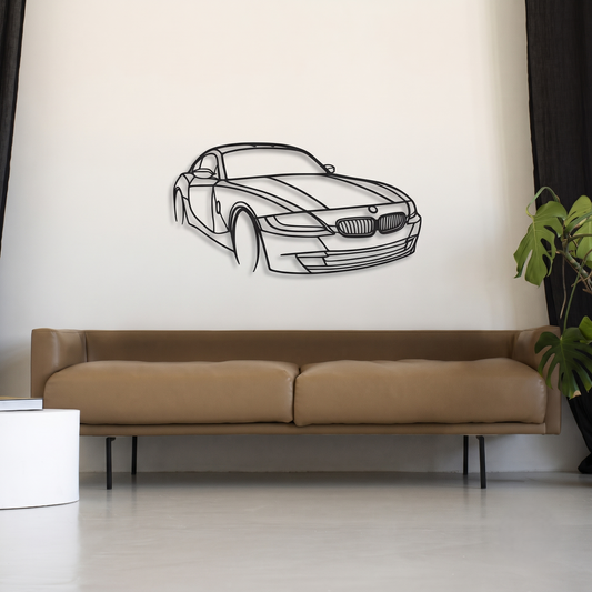 Sleek BMW Z4 Metal Wall Art
