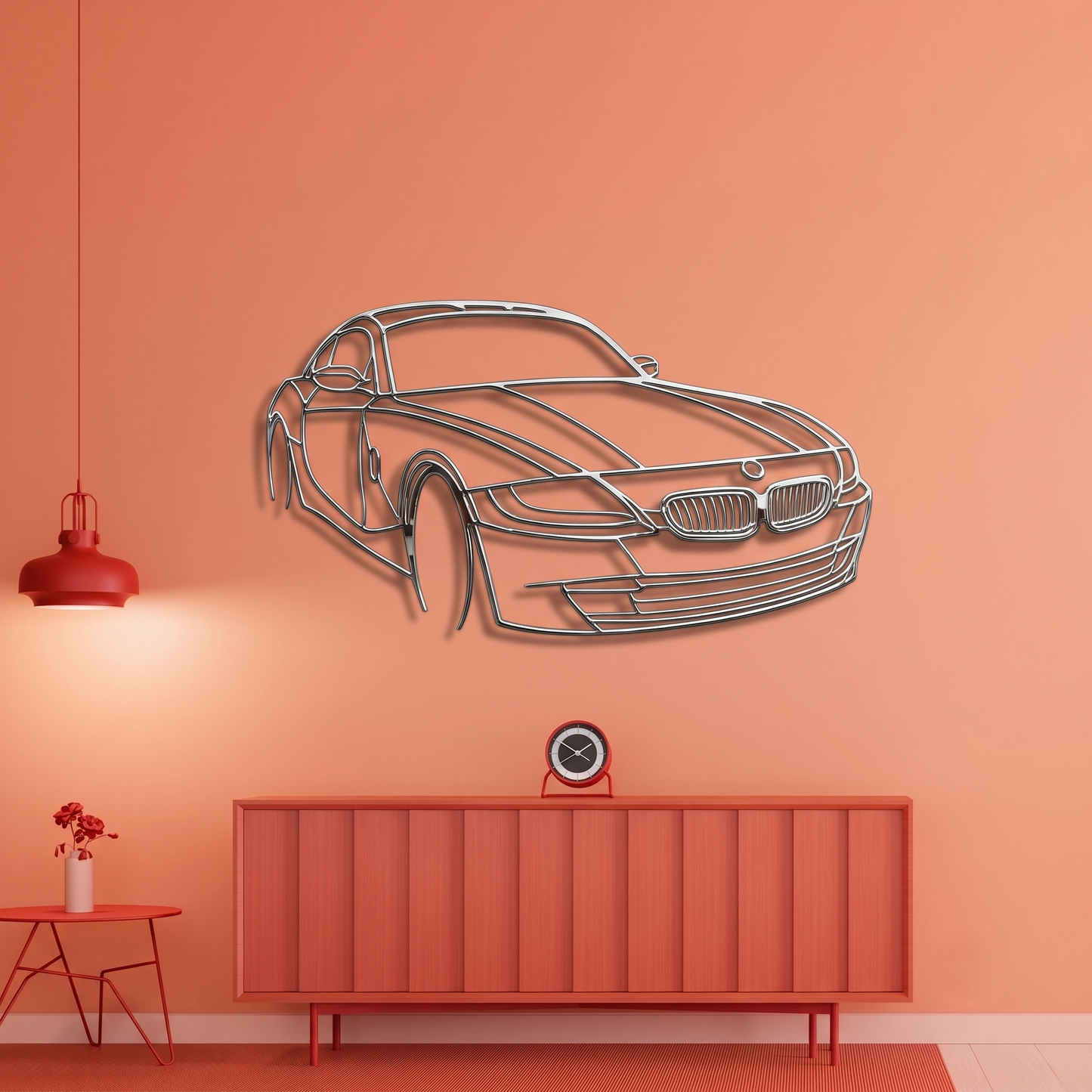 Sleek BMW Z4 Metal Wall Art