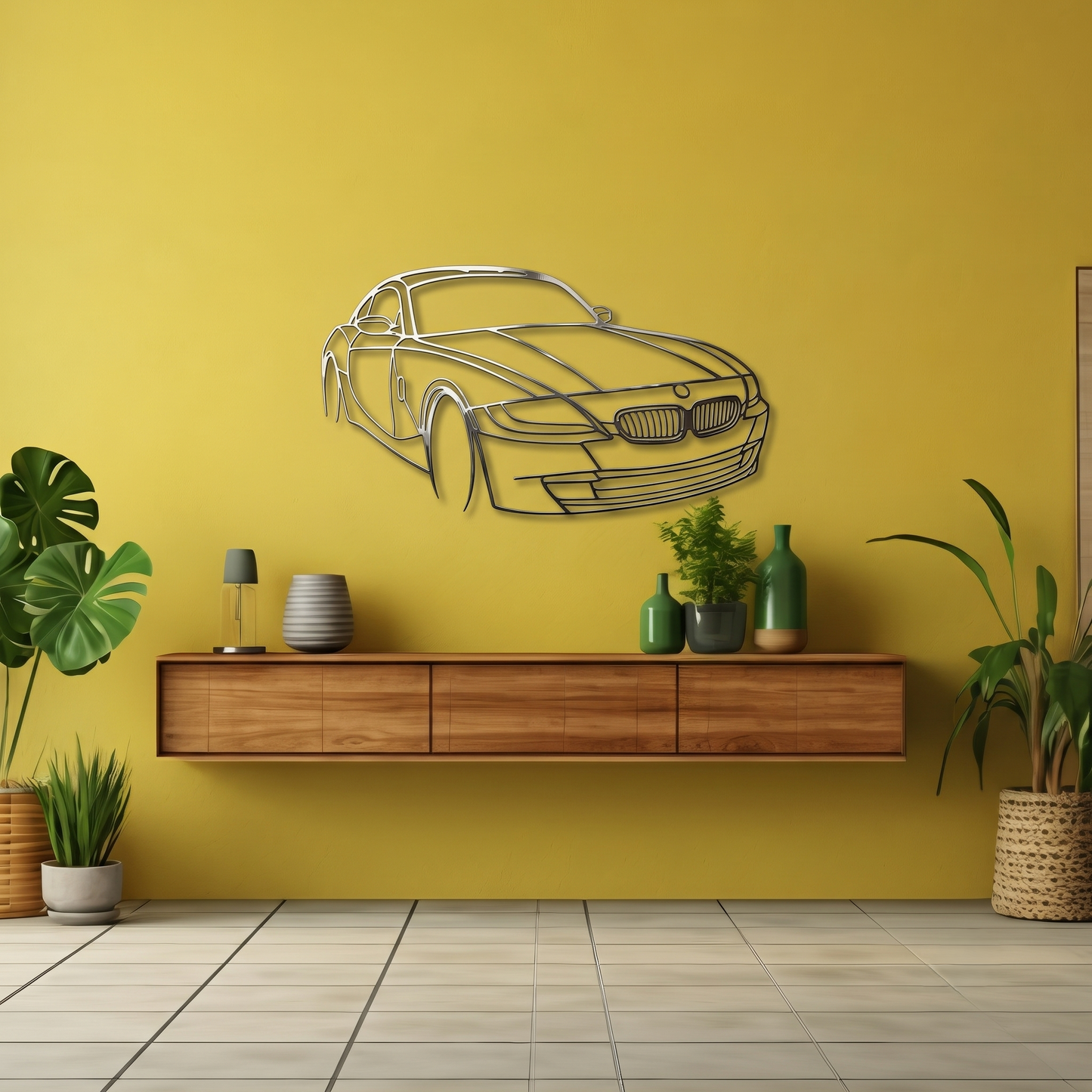 Sleek BMW Z4 Metal Wall Art