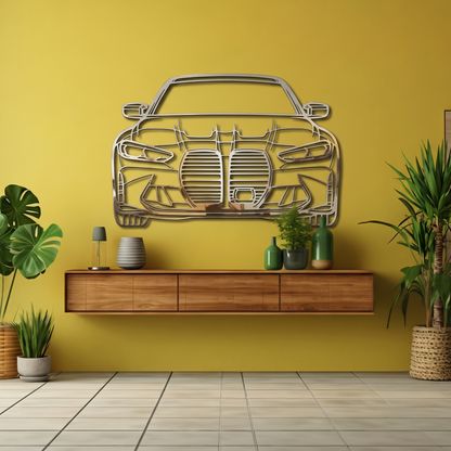 Sleek BMW M4 Metal Wall Art