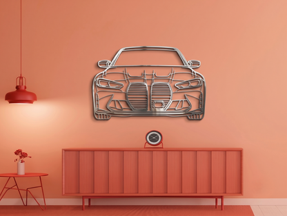 Sleek BMW M4 Metal Wall Art