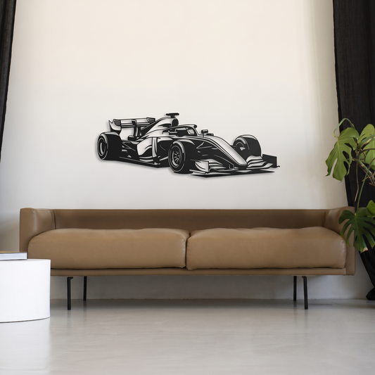 Modern F1 Grand Prix Car Metal Wall Decor