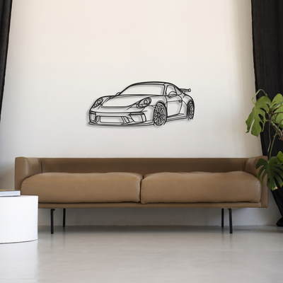 Sleek Porsche 911 GT3 Metal Wall Art