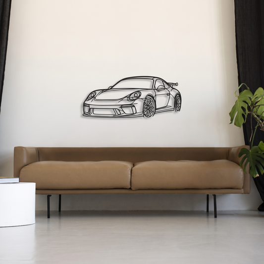 Sleek Porsche 911 GT3 Metal Wall Art
