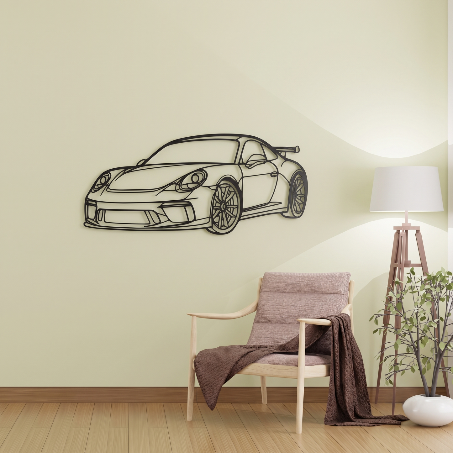 Sleek Porsche 911 GT3 Metal Wall Art