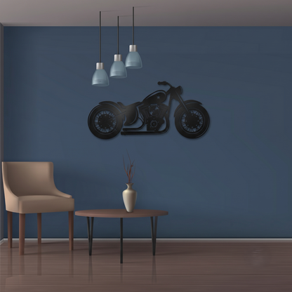 Sleek Harley-Davidson Cruiser Metal Wall Art