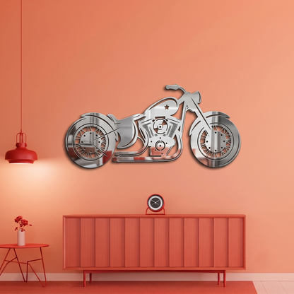 Sleek Harley-Davidson Cruiser Metal Wall Art