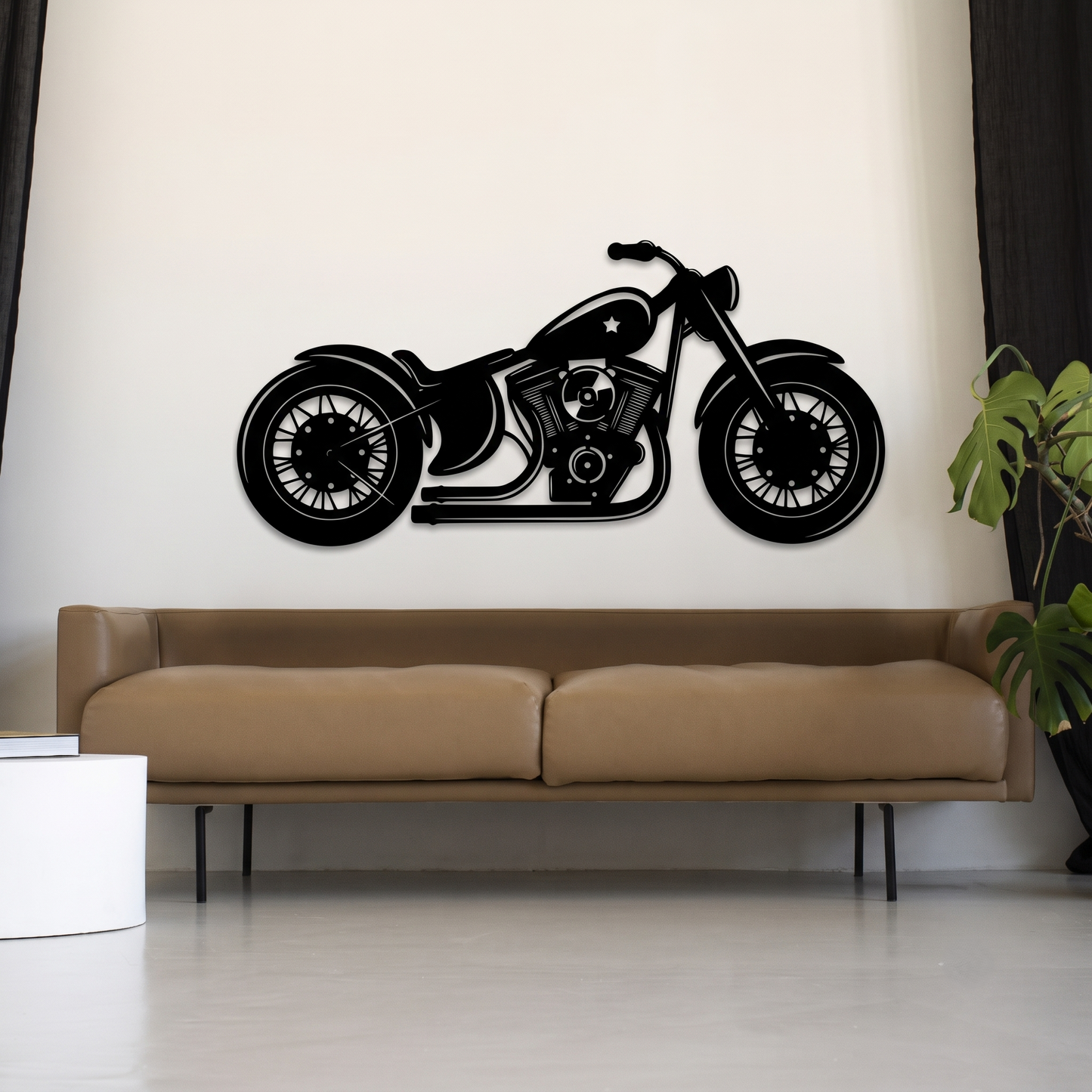 Sleek Harley-Davidson Cruiser Metal Wall Art