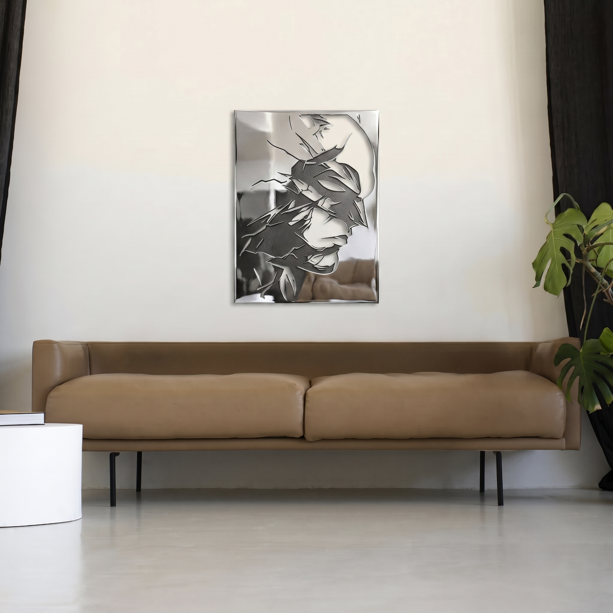 Shattered Batman Portrait Metal Wall Art - Dark Knight Superhero Silhouette Decor