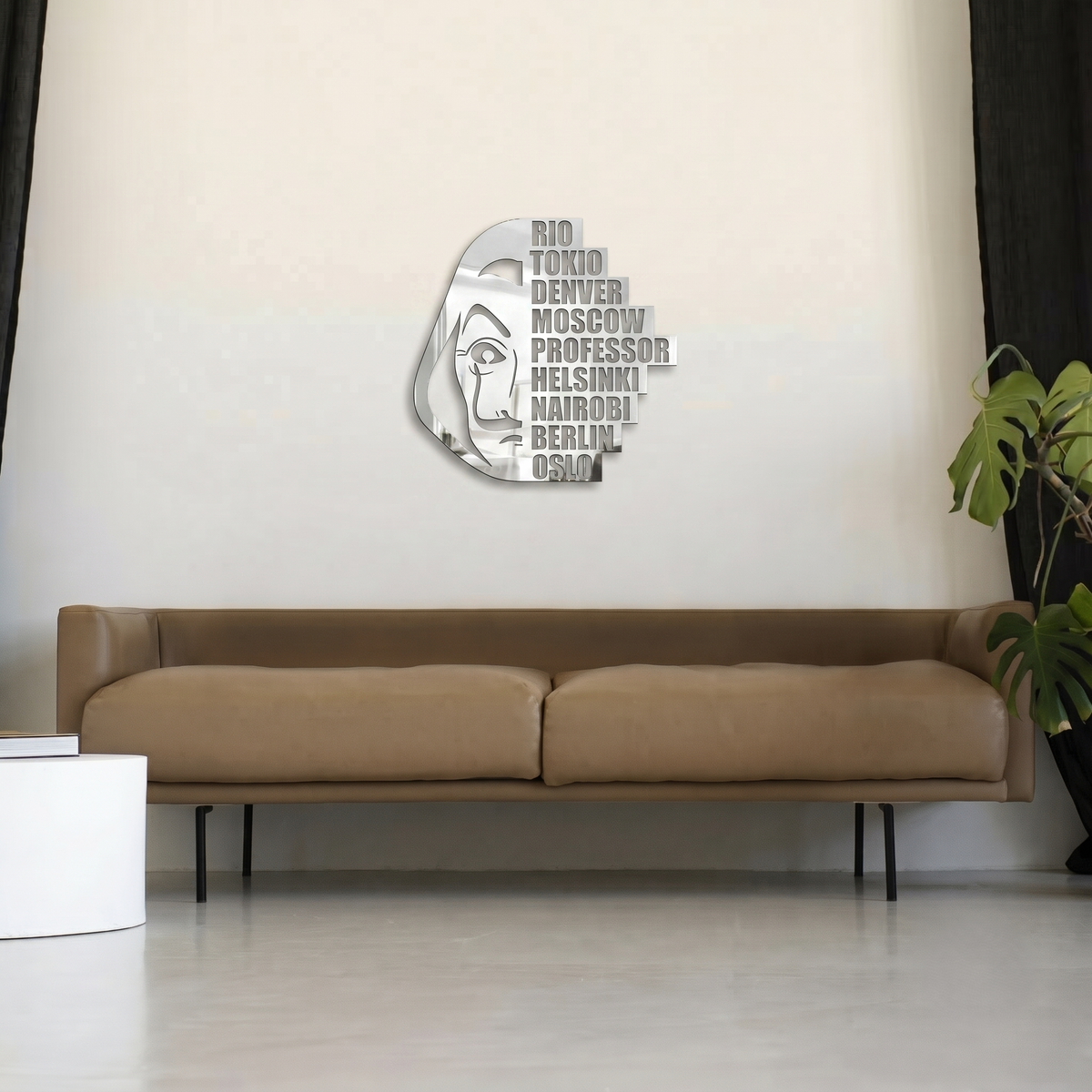 Money Heist Dali Mask & Crew Names Metal Wall Art - La Casa De Papel Home Decor