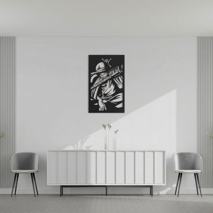 Monkey D. Luffy One Piece Metal Wall Art - Anime Silhouette Home Decor for Game Room & Bedroom